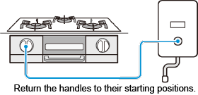 Return the handles to their starting positions.